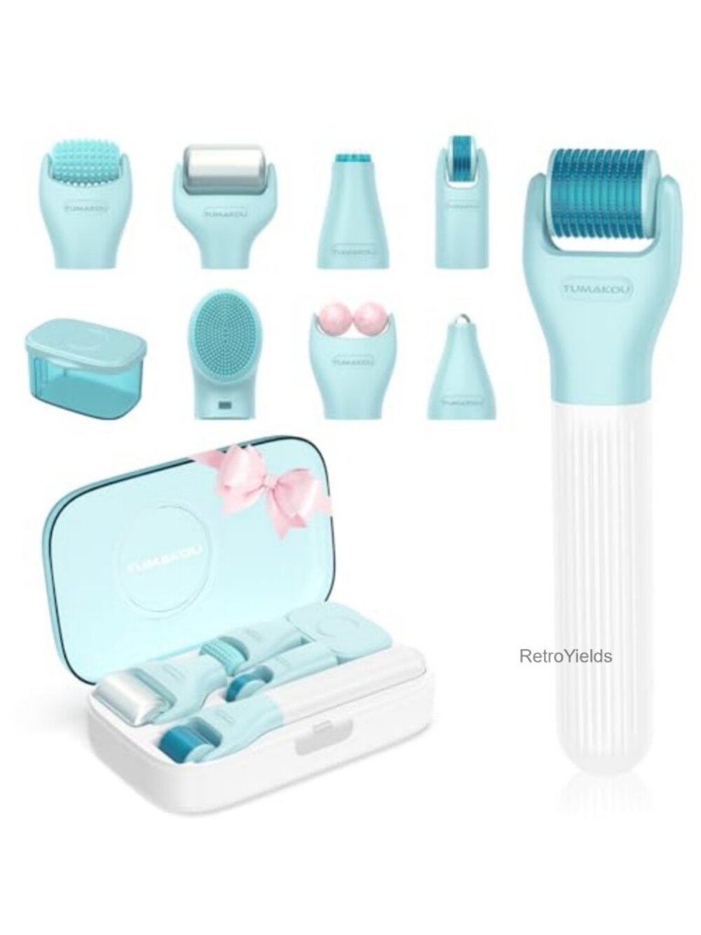 Derma Roller 10 in 1 Microneedle Roller Set